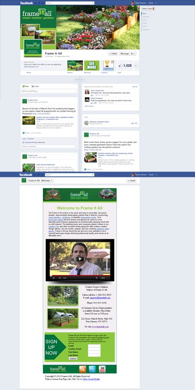 Frame It All Custom Facebook Timeline Cover Image, Welcome App View & Profile Picture for Business Pages