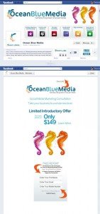 Ocean Blue Media Custom Facebook Timeline Cover & Welcome App with View for Business Pages
