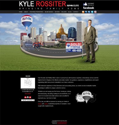 Kyle Rossiter Remax Elite Custom Wordpress Site and Blog designed by CustomTwit.com