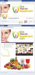 One Vitamin Supplement Custom Facebook Timeline Cover Image, App View & Custom iFrame Welcome Application