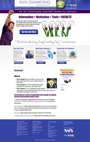 Ava Diamond custom Wordpress Business Theme designed by www.CustomTwit.com