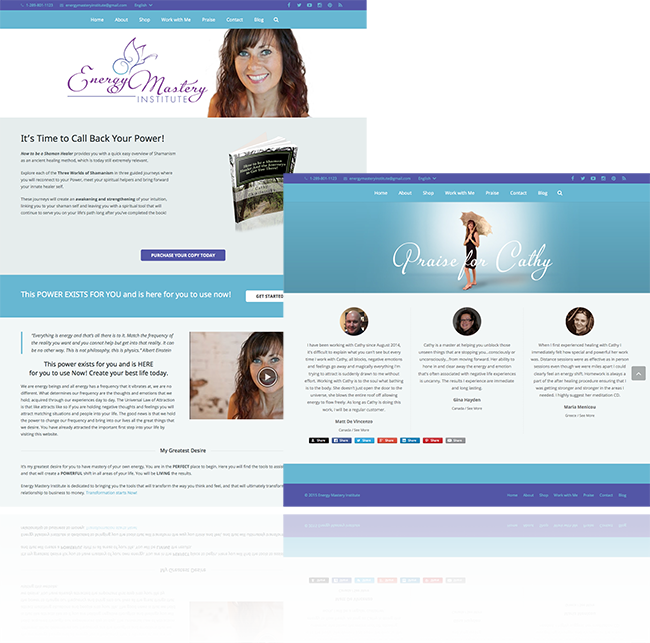 Energy Mastery Institute Site & Blog using the Impreza Responsive Wordpress Theme