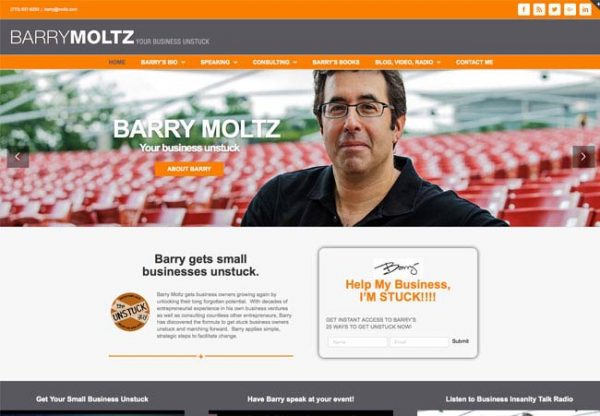 Barry Moltz Responsive WordPress Design and Theme